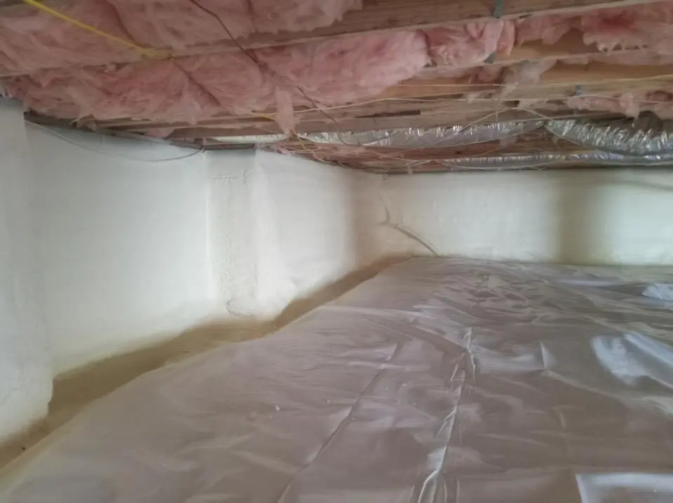 Crawl space encapsulation with closed-cell spray foam for Spray Foam Roofing in Calabasas